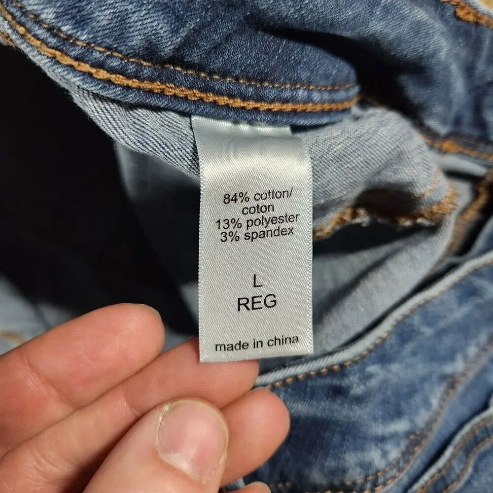 Women’s M Jeans By MAURICES High Rise Stretch Jeans Size Large Distressed